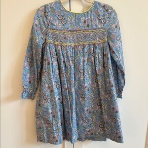 Mini Boden Blue A-line Dress with Bishop Sleeves